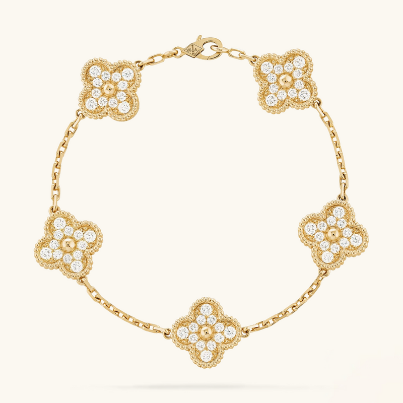 CLOVER Luxe Gold Bracelet | Tiva Jewelry