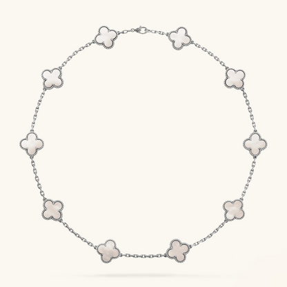 CLOVER | 10-Motive Silver Necklace | Tiva Jewelry