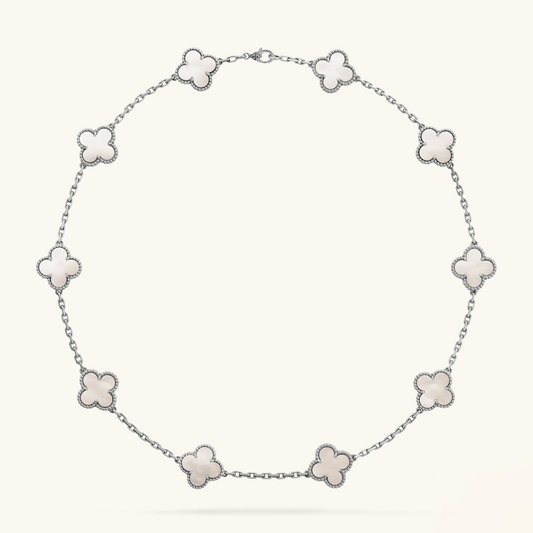 CLOVER | 10-Motive Silver Necklace | Tiva Jewelry