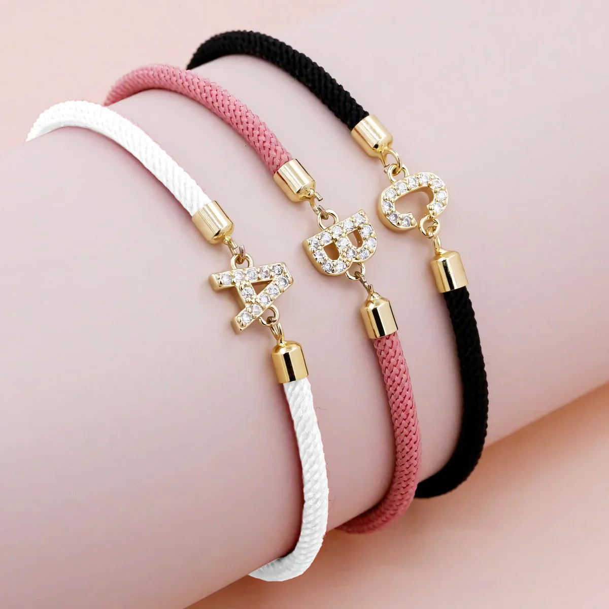 Adjustable Letter Initial Bracelets | Tiva Jewelry