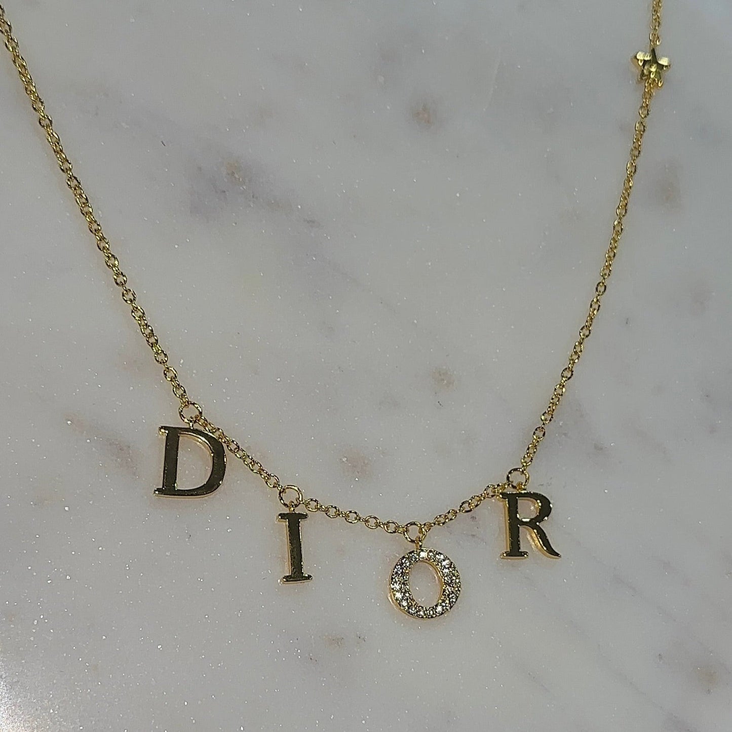 Signature Gold DR Necklace | Tiva Jewelry