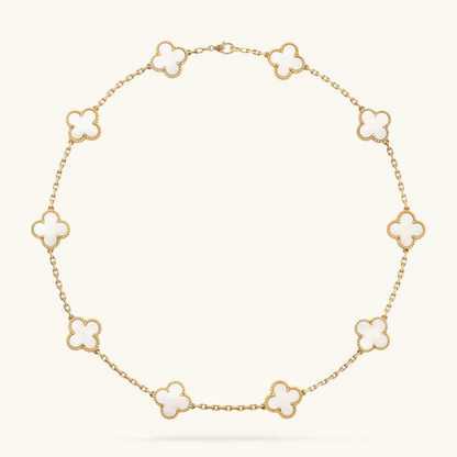 CLOVER | 10-Motif White Necklace - Current & Chic | Tiva Jewelry