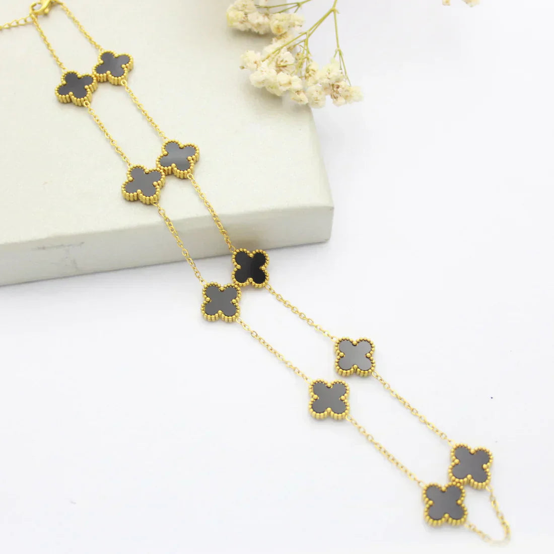 CLOVER | 10-Motive Black Necklace – On-Trend, Modern Eye-Catching Fine Jewelry