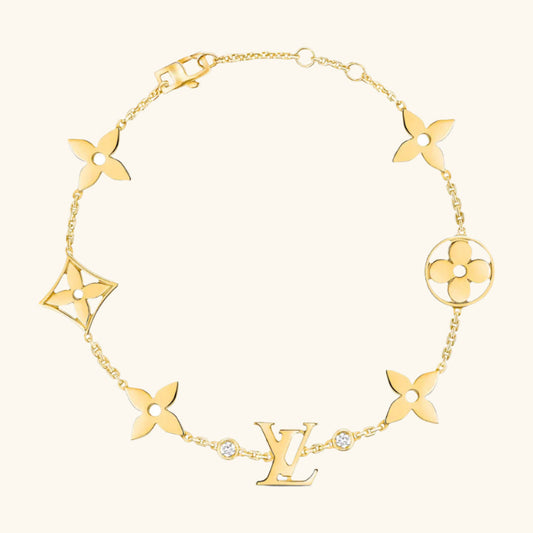 Signature Gold Lottie Bracelet | Tiva Jewelry