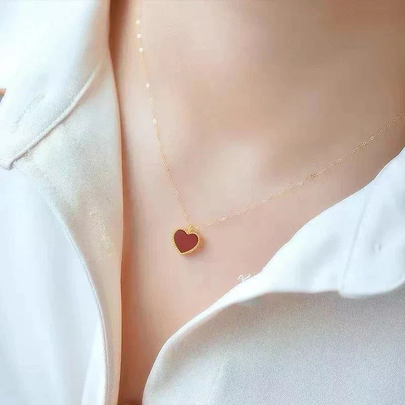 Gold Heart Necklace - Sophisticated Heart Pendant | Tiva Jewelry