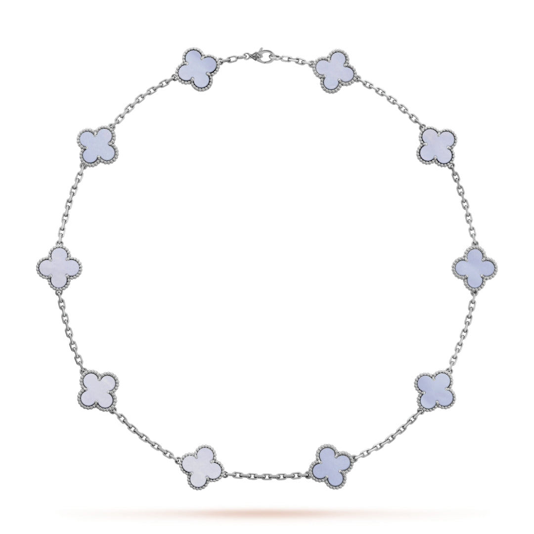 CLOVER | 10-Motif Purple Necklace | Tiva Jewelry