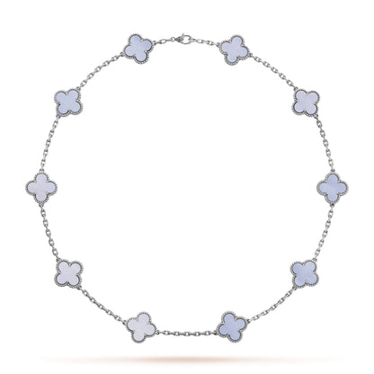 CLOVER | 10-Motif Purple Necklace | Tiva Jewelry