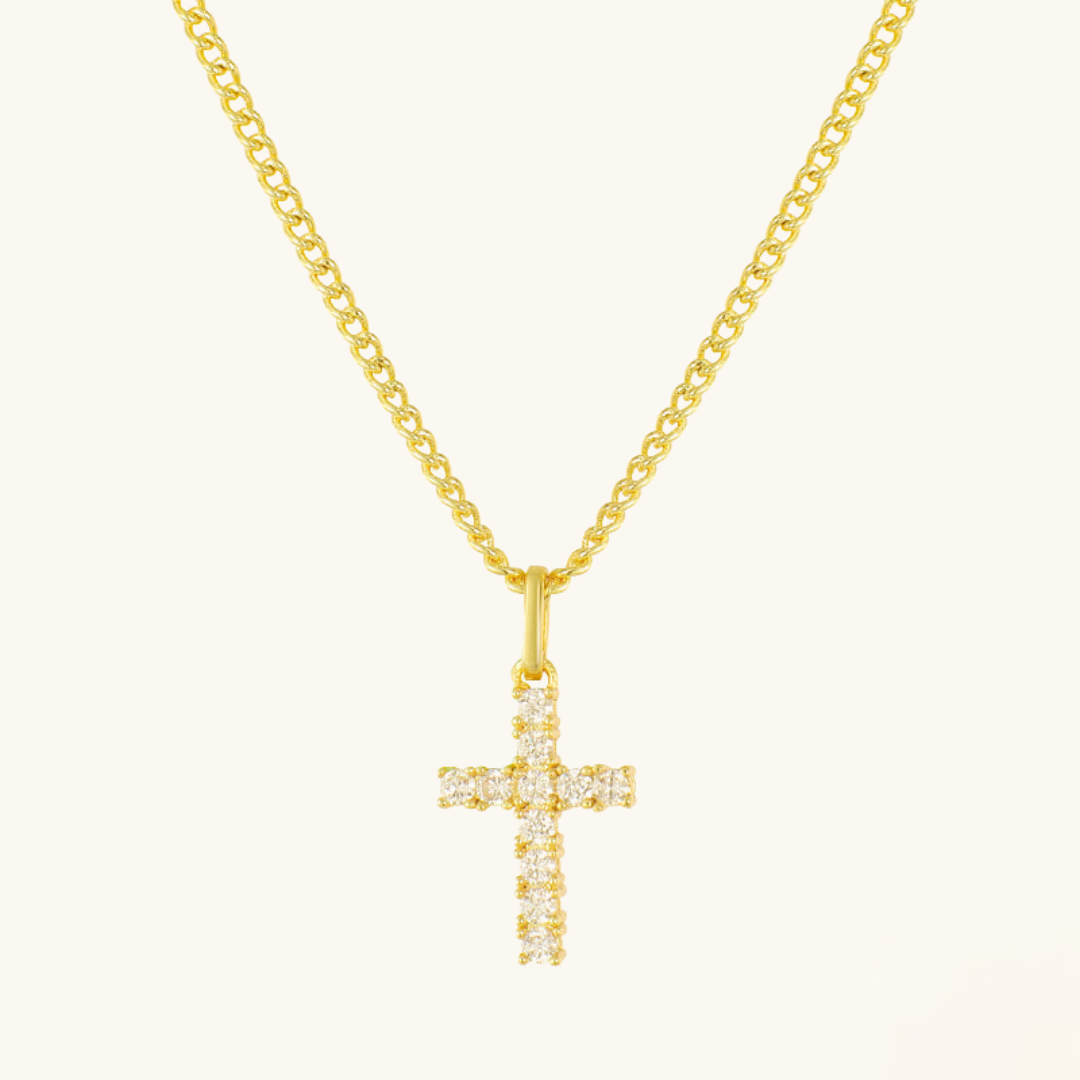 SIGNATURE | Elegance Cross Necklace – Enduring Allure | Tiva Jewelry