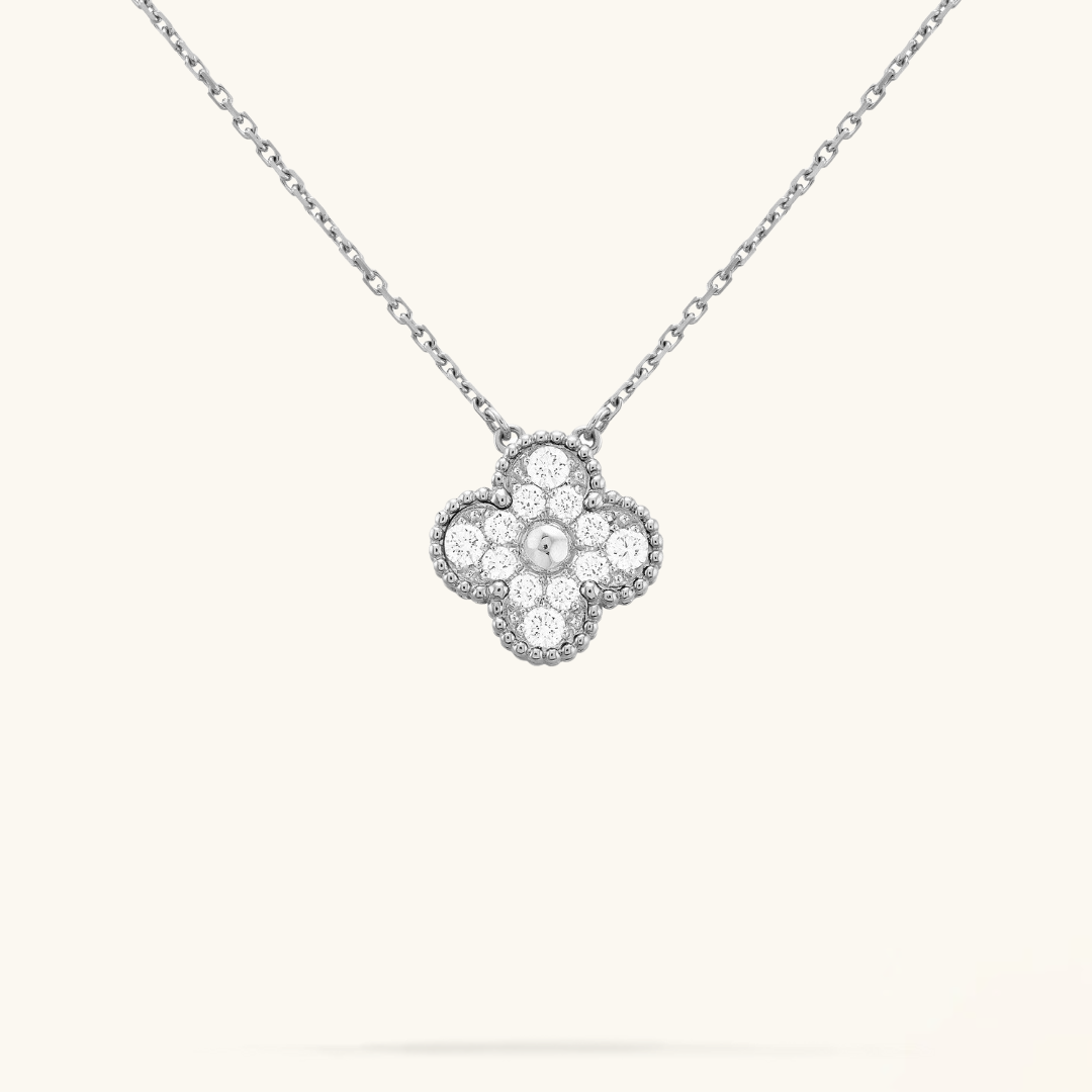 CLOVER Silver Necklace – Luxe Edition | Tiva Jewelry