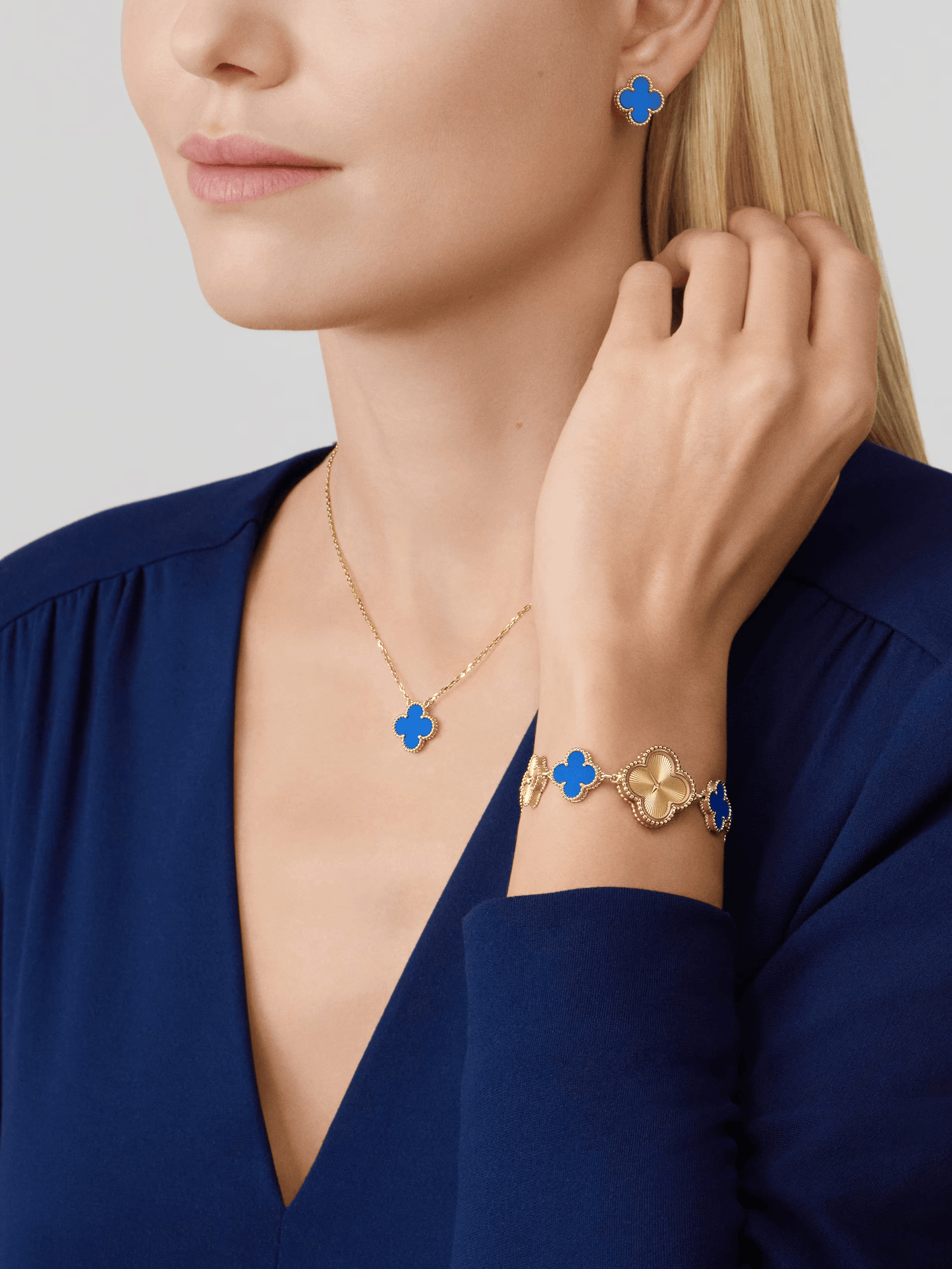 CLOVER Blue Necklace – Subtle, Versatile Adornment | Tiva Jewelry