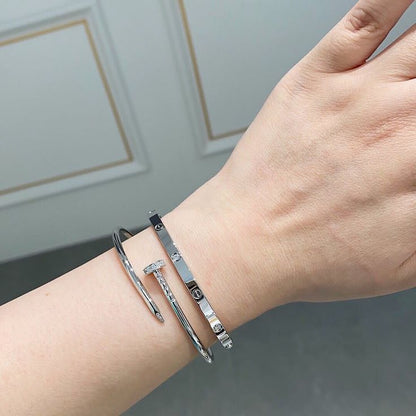 SPIKE Ultra-Thin Silver Bracelet | Tiva Jewelry