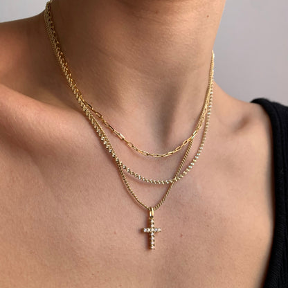 SIGNATURE | Elegance Cross Necklace – Enduring Allure | Tiva Jewelry