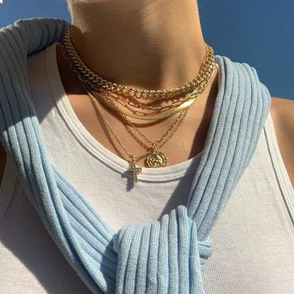 SIGNATURE | Elegance Cross Necklace – Enduring Allure | Tiva Jewelry