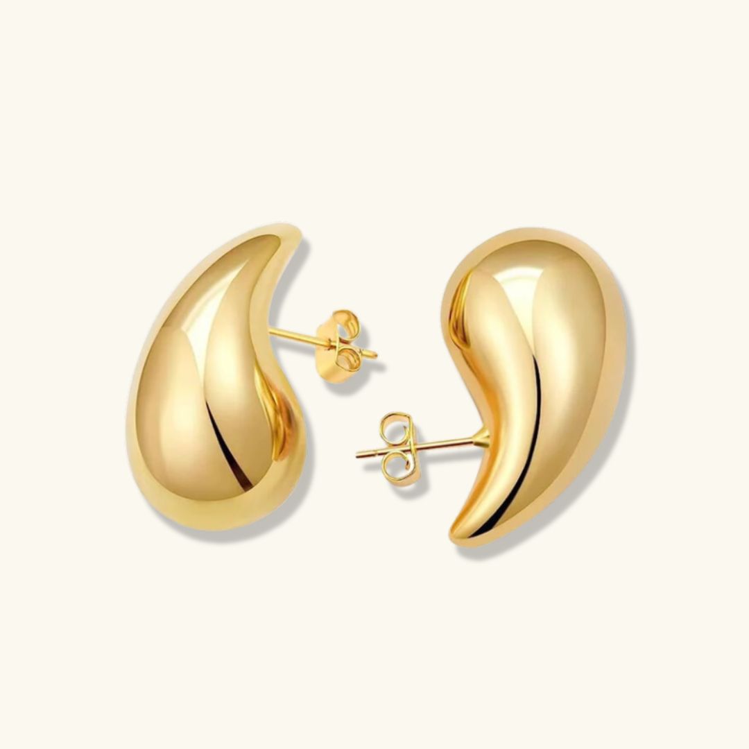 Sandra Teardrop Gold Earrings - Enduring Teardrop Design in Radiant Gold
