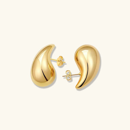 Sandra Teardrop Gold Earrings - Enduring Teardrop Design in Radiant Gold