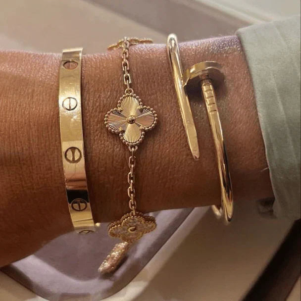 3-Piece Bracelet Ensemble - Gold | Tiva Jewelry