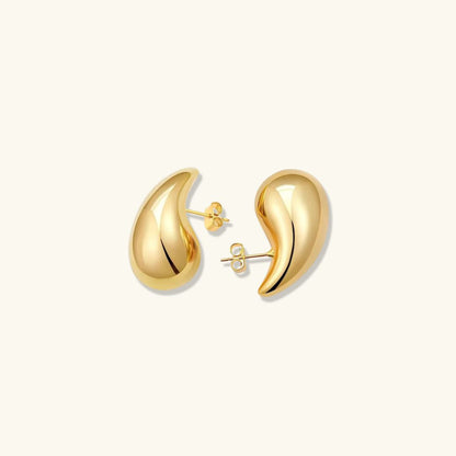 Sandra Teardrop Gold Earrings - Enduring Teardrop Design in Radiant Gold