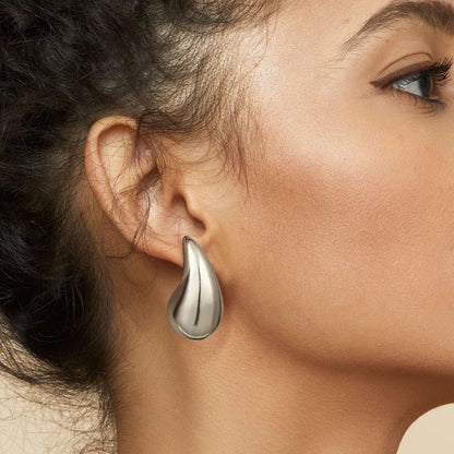Sandra Teardrop Gold Earrings - Enduring Teardrop Design in Radiant Gold