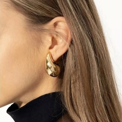 Sandra Teardrop Gold Earrings - Enduring Teardrop Design in Radiant Gold