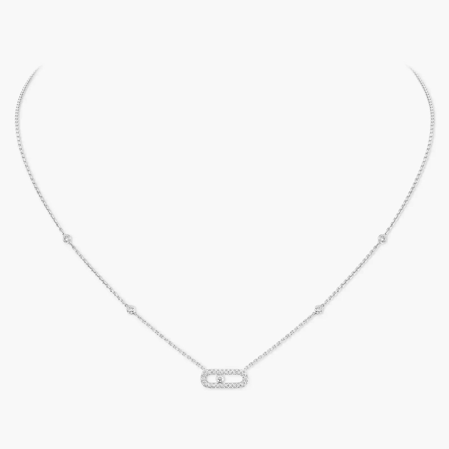 Mollyanne Diamanté Uno Necklace in Silver – Signature | Tiva Jewelry